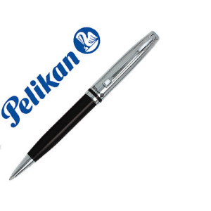 Roller pelikan metal jazz color cuerpo negro / plata escritura negra punto m