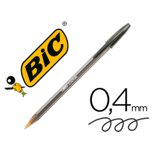 Boligrafo bic cristal original tinta negra unidad