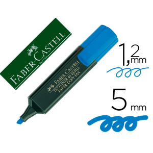 Rotulador faber castell fluorescente textliner 48 azul