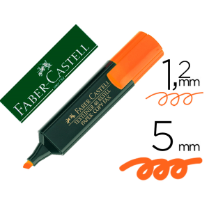 Rotulador faber castell fluorescente textliner 48 naranja