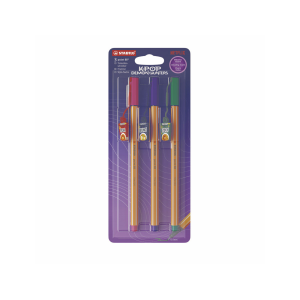 Rotulador stabilo point 88 punta de fibra k-pop blister de 3 unidades colores surtidos