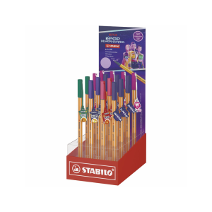 Rotulador stabilo point 88 punta de fibra k-pop expositor de 16 unidades colores surtidos