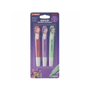 Rotulador stabilo fluorescente fino swing cool k-pop huntrix blister de 3 unidades colores surtidos