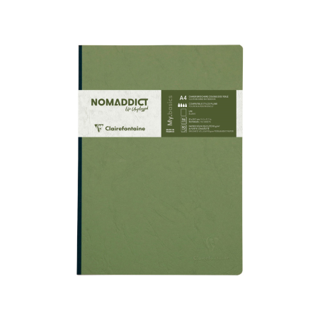 Cuaderno cosido clairefontaine age-bag din a4 96 hojas liso color verde
