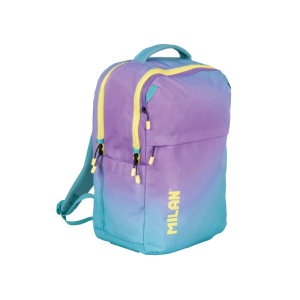 Mochila milan coleccion sunset 5 cremalleras 25 l turquesa 454x280x200 mm