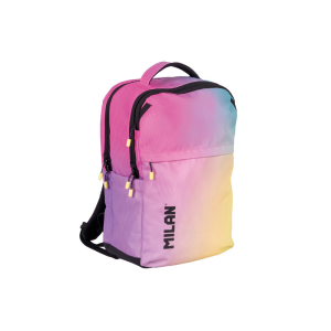 Mochila milan coleccion sunset 5 cremalleras 25 l negro 454x280x200 mm