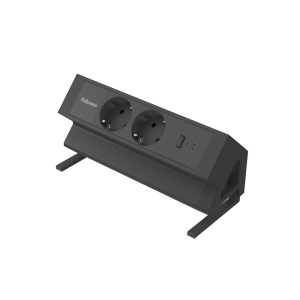 Regleta fellowes sobremesa 1 toma + usb a/c negro