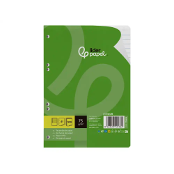 Recambio liderpapel din a5 100 hojas 75 gr horizontal con margen 6 taladros