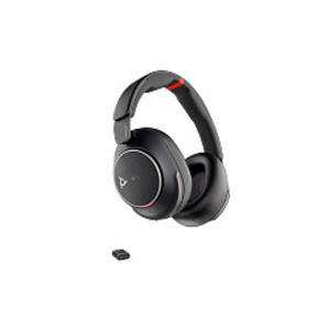 Auriculares poly inalambrico voyager surround 85 uc + adaptador usb-c/a + soporte de carga