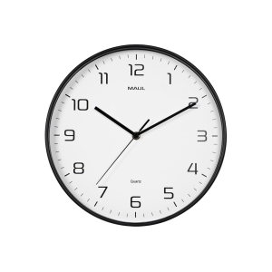 Reloj maul drip de pared redondo 30 cm diametro cuarzo marco negro