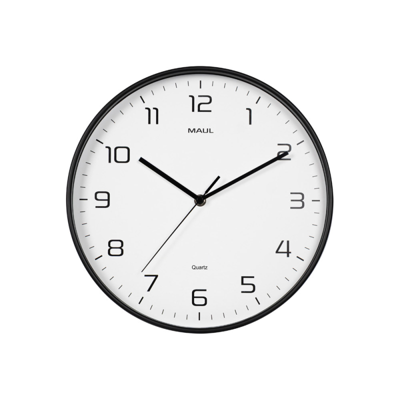 Reloj maul drip de pared redondo 30 cm diametro cuarzo marco negro
