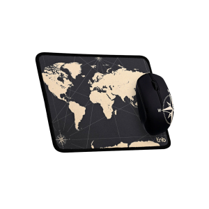 Alfombrilla de raton + raton inalambrico tnb travel optico 1600 dpi