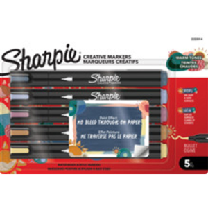 Rotulador sharpie acrilico creative markers bull tonos calidos blister de 5 unidades colores surtidos