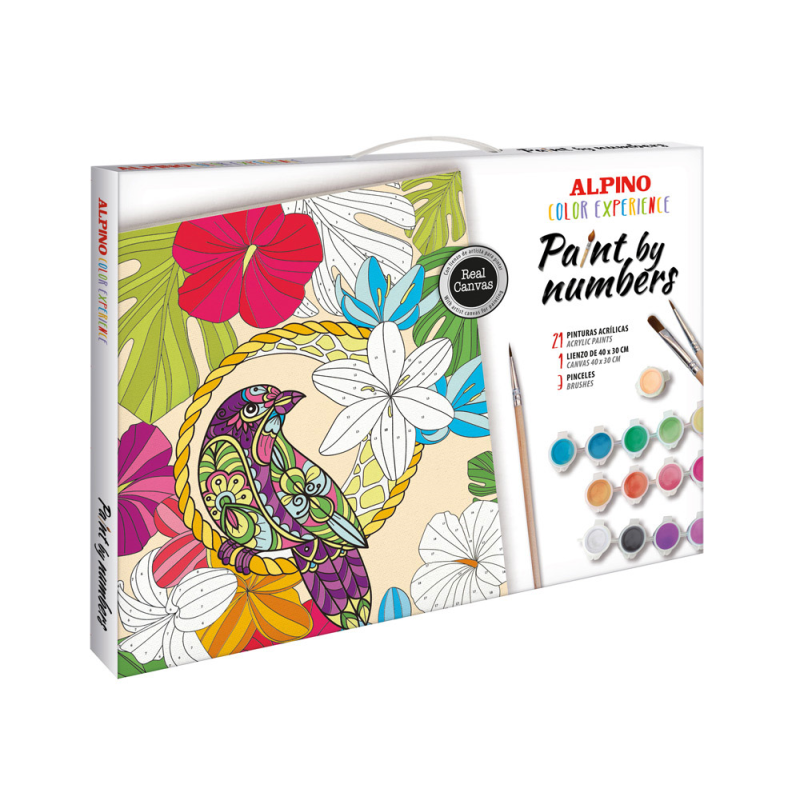Juego alpino didactico pinta por numero alpino tropical