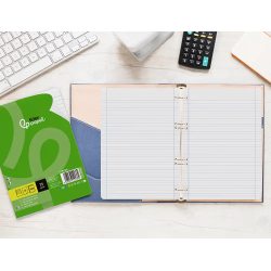 Recambio liderpapel din a5 100 hojas 75 gr horizontal con margen 6 taladros