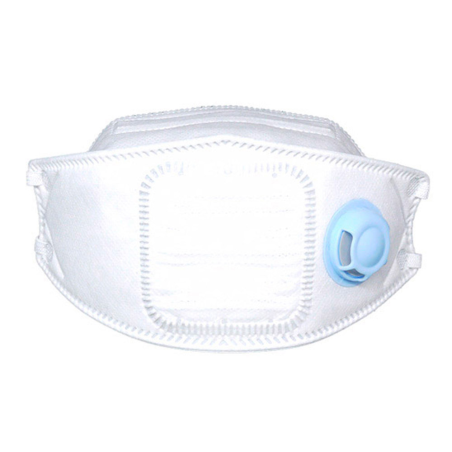 Mascarilla facial safetop ffp2 nr d 3d con valvula plegable filtro plisado