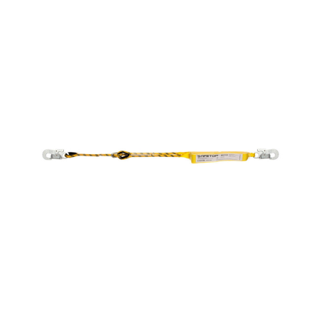 Cuerda safetop regulable con absorbedor y mosquetones 1,98 m