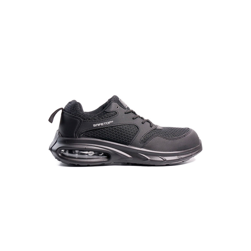 Zapatos de seguridad safetop duttio microfibra transpirable talla 37 suela pu bidensidad s1pl sr fo color negro