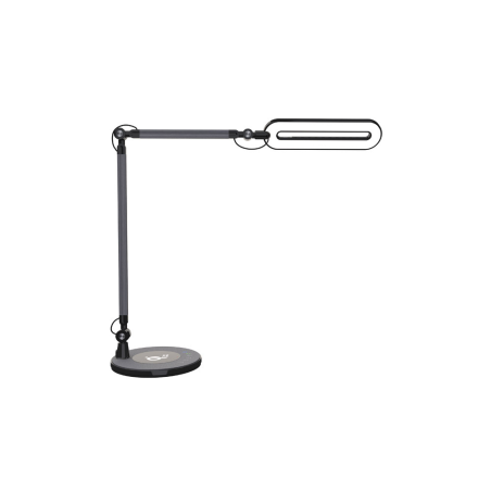 Lampara de escritorio maul led 3 niveles intensidad luz cabezal y brazo inclinable con carga inductiva qi color