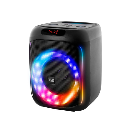 Karaoke tnb cube blaster 40 w bluetooth con luces led y 2 microfonos color negro