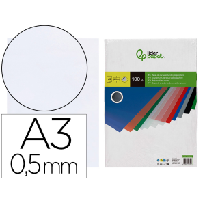 Tapa encuadernacion liderpapel polipropileno a3 0.5 mm transparente paquete de 100 unidades