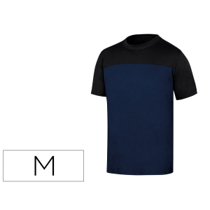 Camiseta de algodon deltaplus color azul/negro talla m