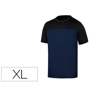Camiseta de algodon deltaplus color azul/negro talla xl