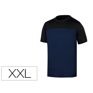 Camiseta de algodon deltaplus color azul/negro talla xxl