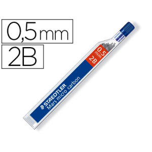 Minas staedtler mars micro grafito 0,5 mm 2b tubo con 12 unidades