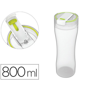 Vaso bebidas offisys capacidad 0,8 l doble apertura limpieza facil 100% hermetico 81x240 mm