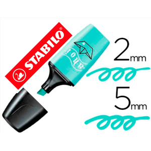 Rotulador stabilo boss mini pastel love toque de turquesa