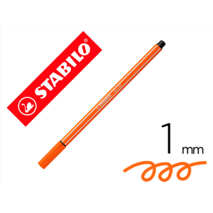 Rotulador stabilo acuarelable pen 68 bermellon palido punta gruesa 1mm