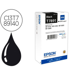 Ink-jet epson t7891xxl wf-5110 / 5190 / 5620 / 5690 negro alta capacidad