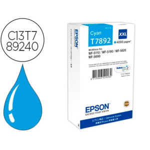 Ink-jet epson t7892xxl wf-5110 / 5190 / 5620 / 5690 cian alta capacidad