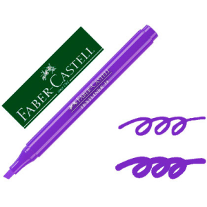 Rotulador faber castell fluorescente textliner 38 violeta