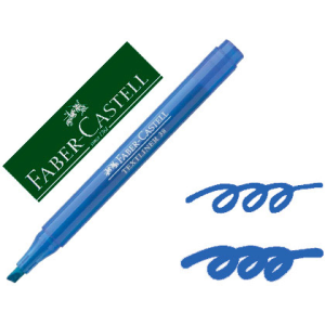 Rotulador faber castell fluorescente textliner 38 azul