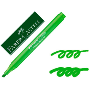 Rotulador faber castell fluorescente textliner 38 verde