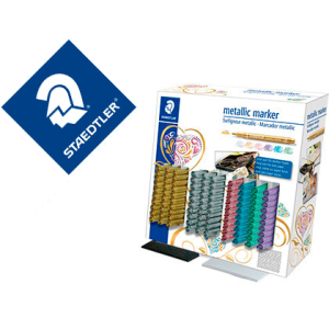 Rotulador staedtler metalico 8323 expositor sobremesa de 100 unidades colores surtidos