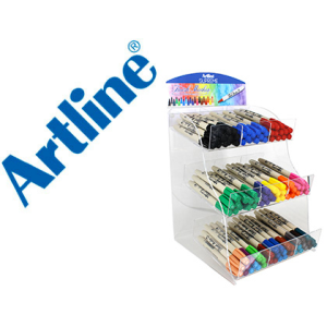 Rotulador artline supreme brush base de agua punta tipo pincel trazo variable expositor de 108 unidades