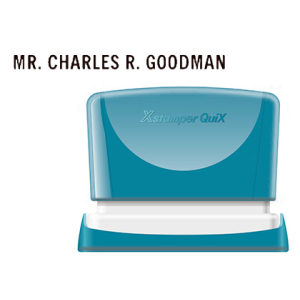 Sello x'stamper quix personalizable color negro medidas 4x60 mm q-05