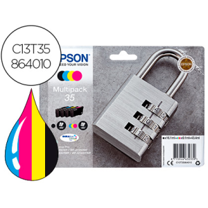 Ink-jet epson 35 t3586 pro wf-4720dwf / 4725dwf / 4730dtwf / 4740dtwf multipack negro amarillo cian magenta