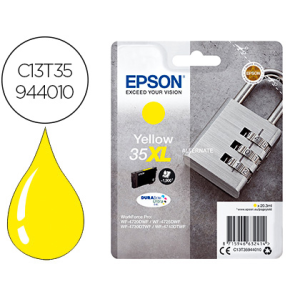 Ink-jet epson 35xl t3594 pro wf-4720dwf / 4725dwf / 4730dtwf / 4740dtwf amarillo alta capacidad 1900 paginas