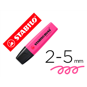 Rotulador stabilo boss fluorescente 70 magenta