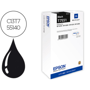 Ink-jet epson t551 workforce pro wf-8010 / wf-8090 / wf-8090 d3twc / wf-8510 / wf-8590 / wf-8590 negro 5.000