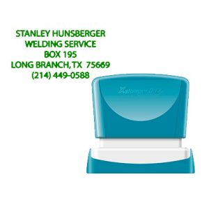 Sello x'stamper quix personalizable color verde medidas 24x49 mm q-12