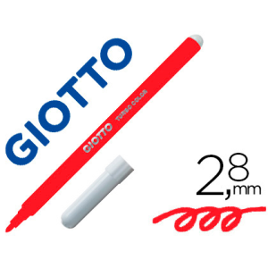 Rotulador giotto turbo color lavable con punta bloqueada unicolor rojo