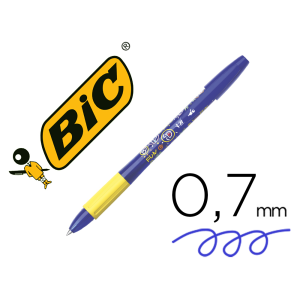 Boligrafo bic gelocity illusion borrable azul punta de 0,7 mm