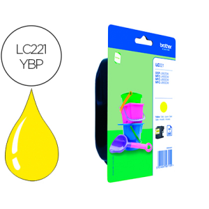 Ink-jet brother lc221y dcp-j562dw / mfc-j480dw / 680dw / 880dw amarillo 260 paginas
