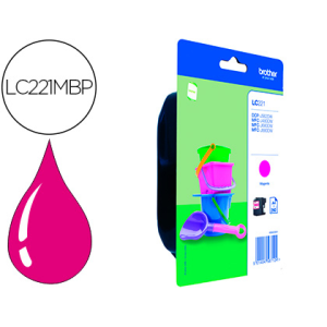 Ink-jet brother lc221m dcp-j562dw / mfc-j480dw / 680dw / 880dw magenta 260 paginas