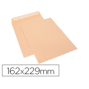 Sobre sam bolsa celulosa chamoix 85 gr tira de silicona 162x229 mm tira silicona caja 250 unidades